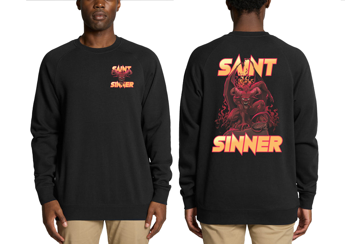 LUCIFER CREW NECK JUMPER | SAINT SINNER STREETWEAR