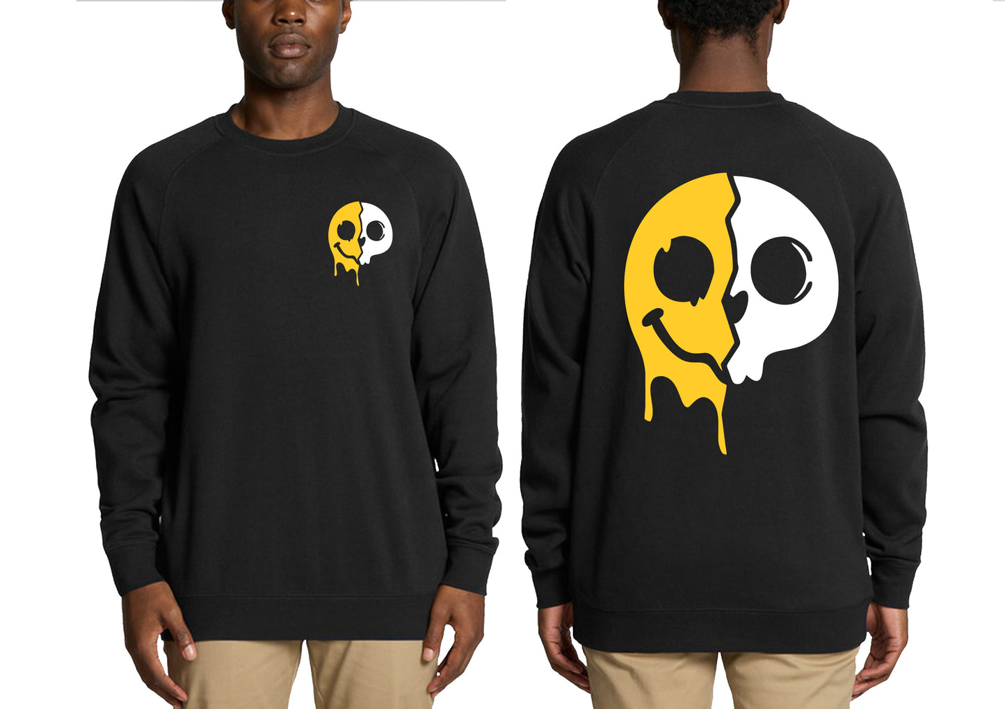MELTING SKULL CREW NECK JUMPER | SAINT SINNER STREETWEAR