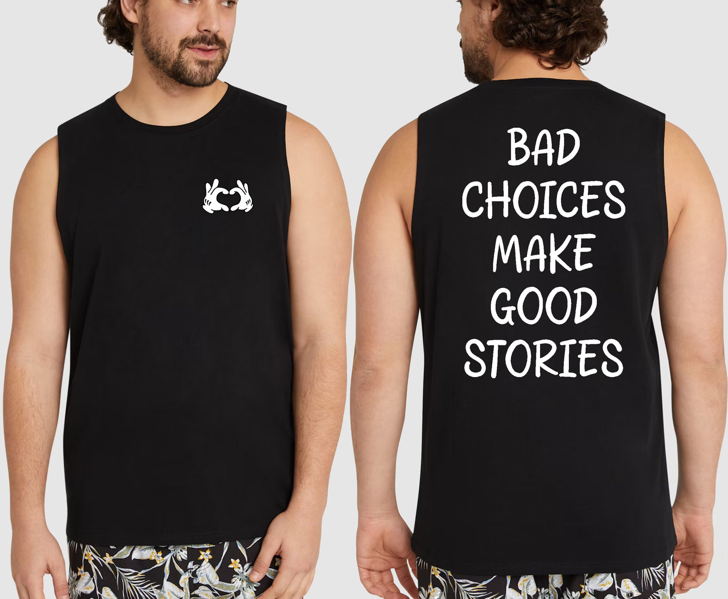 BAD CHOICES KING SIZE MUSCLE TEE | SAINT SINNER STREETWEAR