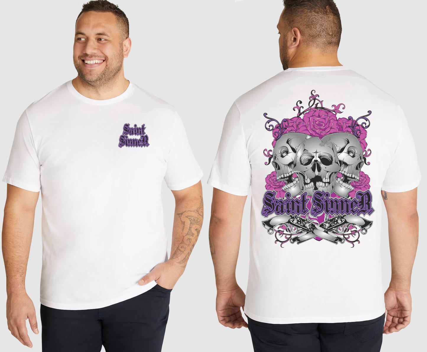 2 GUNS KING SIZE T-SHIRT | SAINT SINNER STREETWEAR
