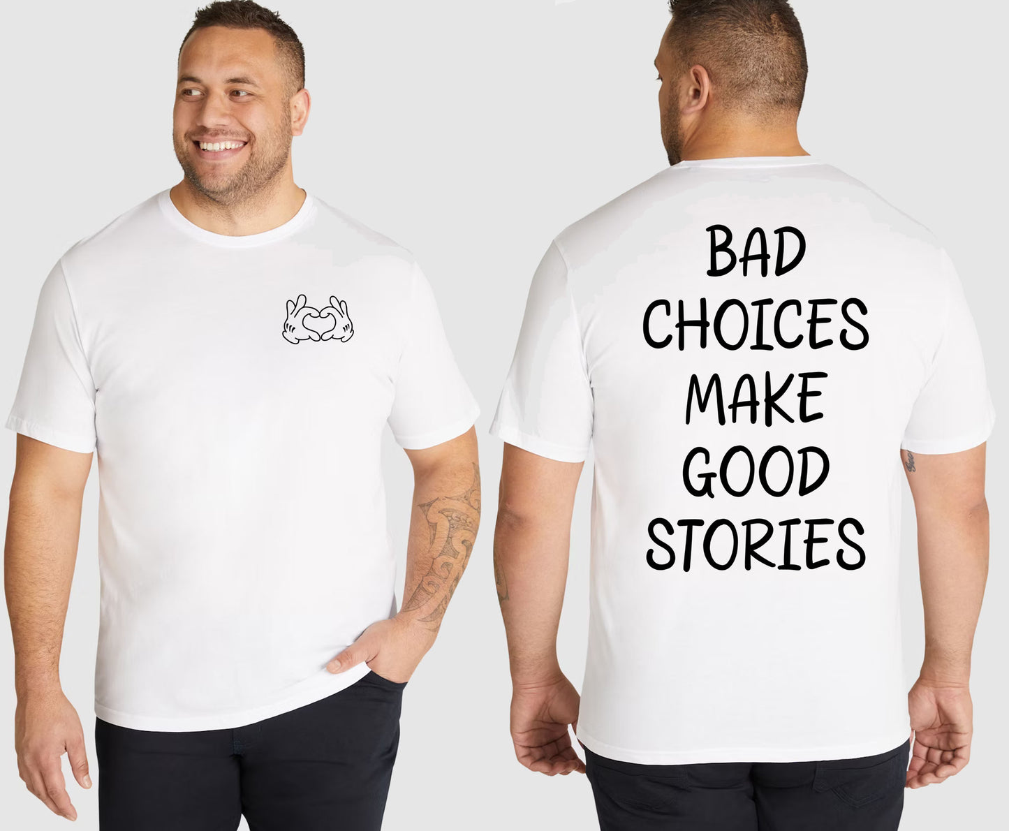 BAD CHOICES KING SIZE T-SHIRT | SAINT SINNER STREETWEAR