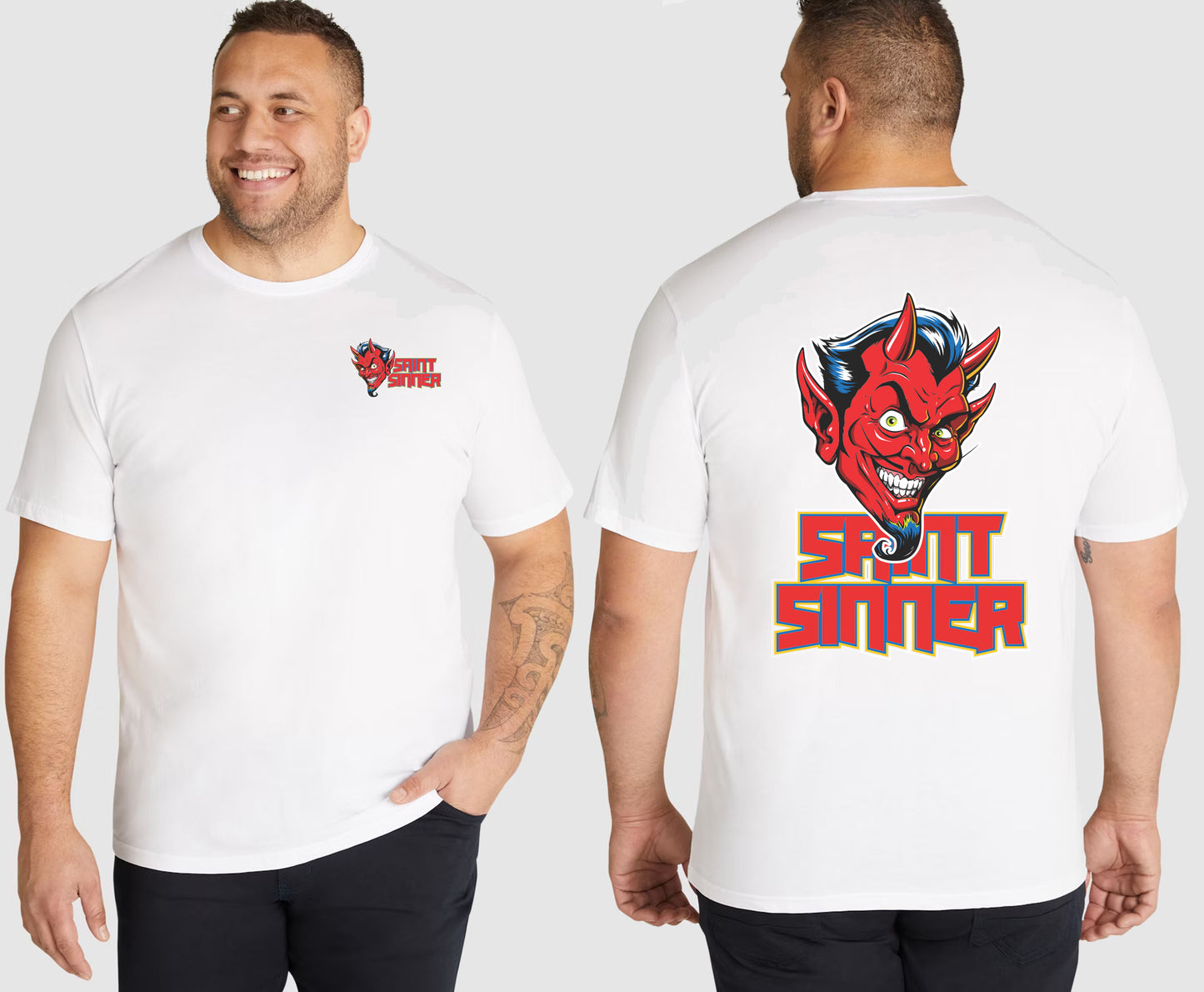 DEVIL FACE KING SIZE T-SHIRT | SAINT SINNER STREETWEAR