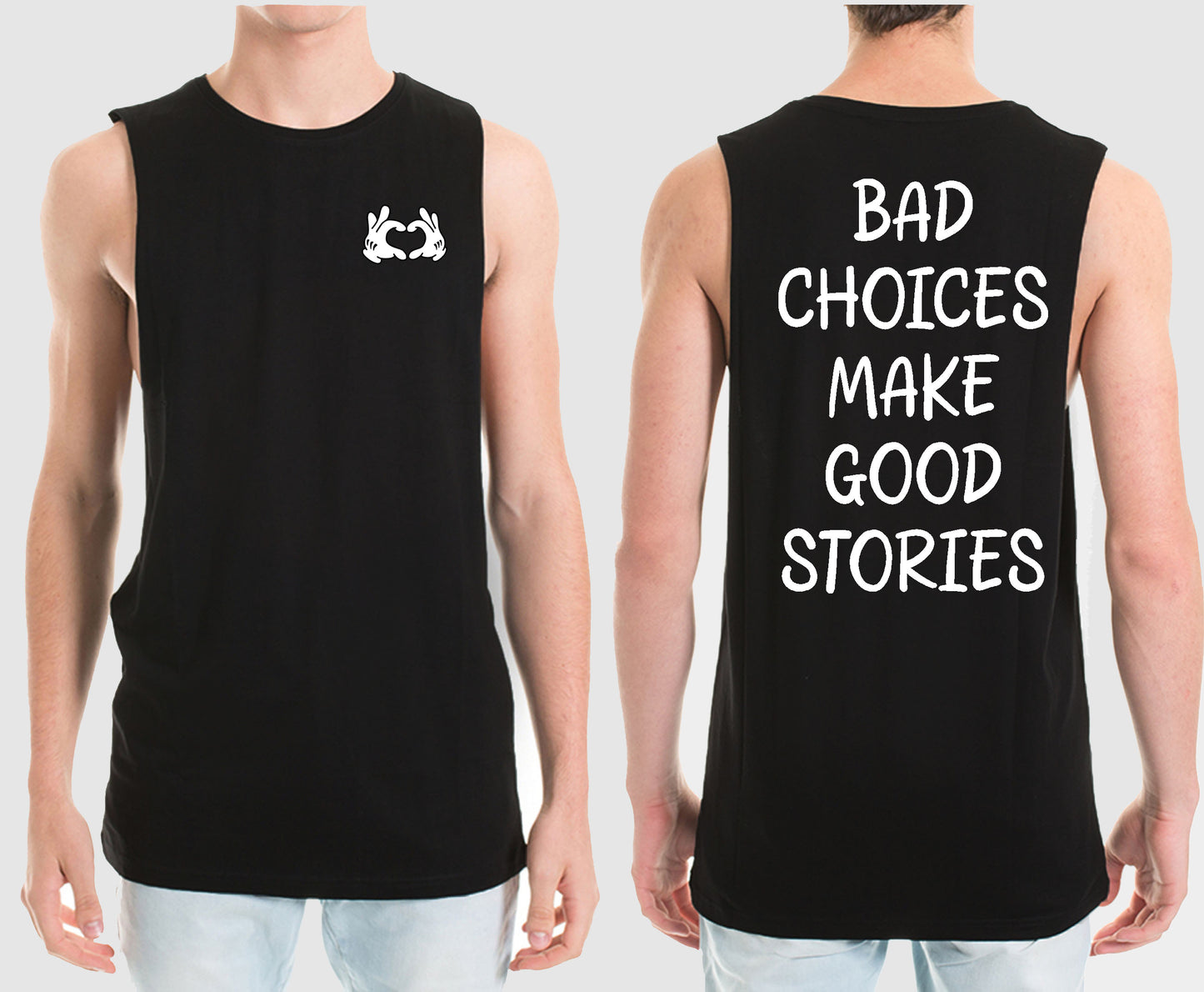 BAD CHOICES MUSCLE TEE | SAINT SINNER STREETWEAR