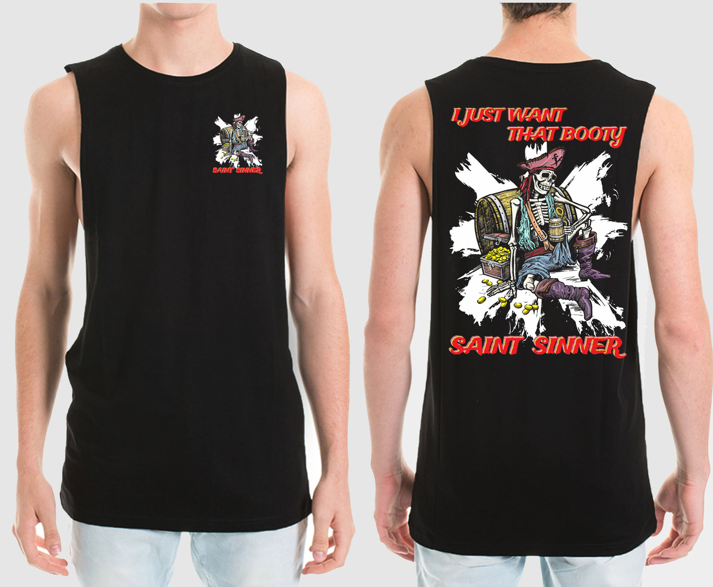 WANT THAT BOOTY MUSCLE TEE | SAINT SINNER STREETWEAR