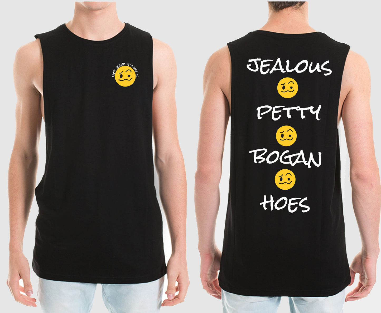 JEALOUS PETTY HOES MUSCLE TEE | SAINT SINNER STREETWEAR