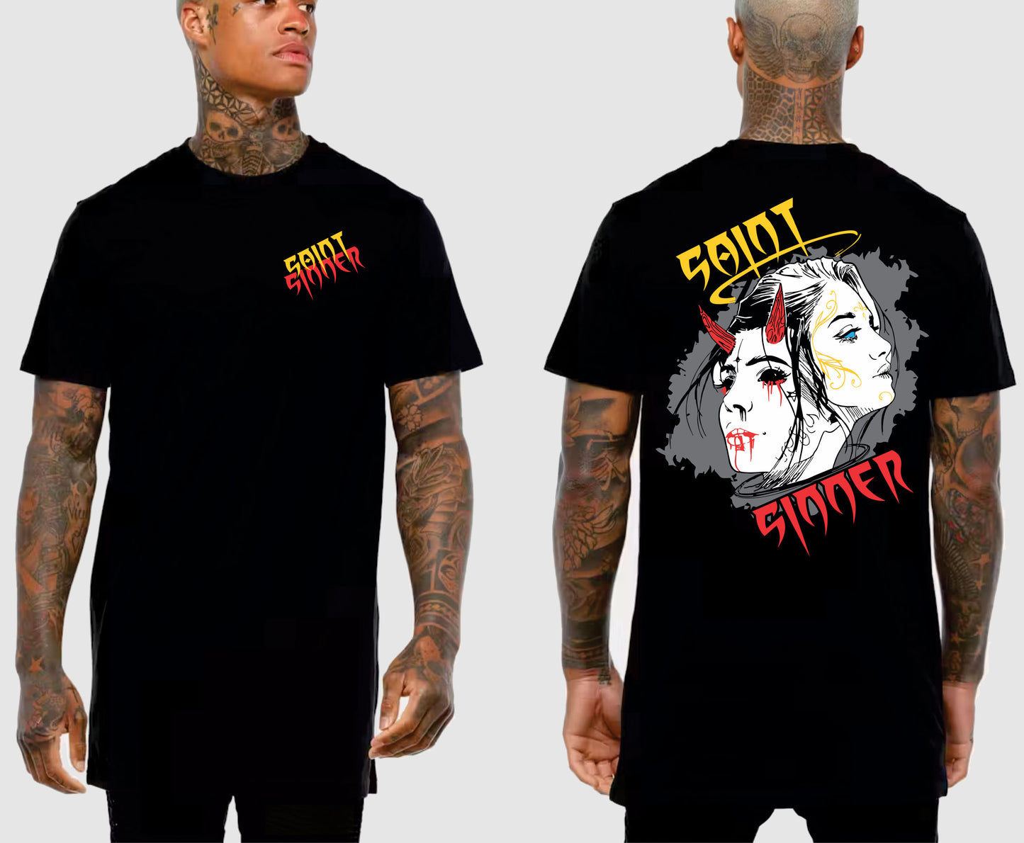 SAINT SINNER FACES TALL TEE | SAINT SINNER STREETWEAR