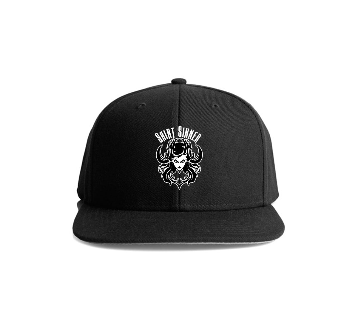 GOTH GIRL FLAT PEAK SNAPBACK HAT 3 COLOURWAYS
