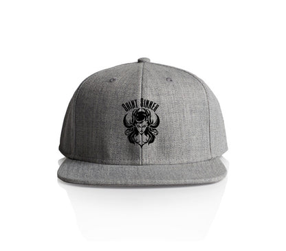 GOTH GIRL FLAT PEAK SNAPBACK HAT 3 COLOURWAYS