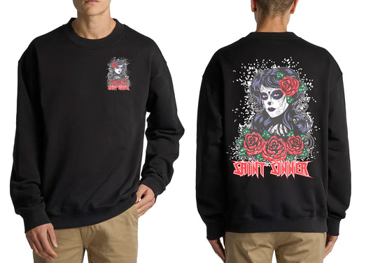 MUERTA SKULL CREW NECK JUMPER | SAINT SINNER STREETWEAR