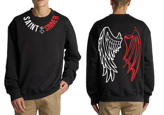 SAINT SINNER WINGS CREW NECK JUMPER | SAINT SINNER STREETWEAR