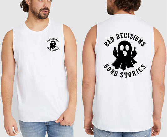 BAD DECISIONS KING SIZE MUSCLE TEE | SAINT SINNER STREETWEAR