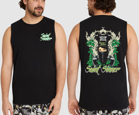 BANDANA KING SIZE MUSCLE TEE | SAINT SINNER STREETWEAR