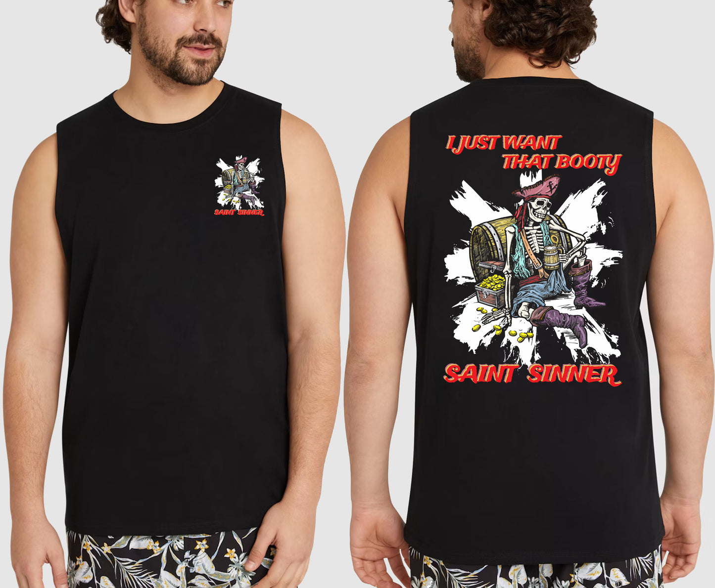 WANT THAT BOOTY KING SIZE MUSCLE TEE | SAINT SINNER STREETWEAR