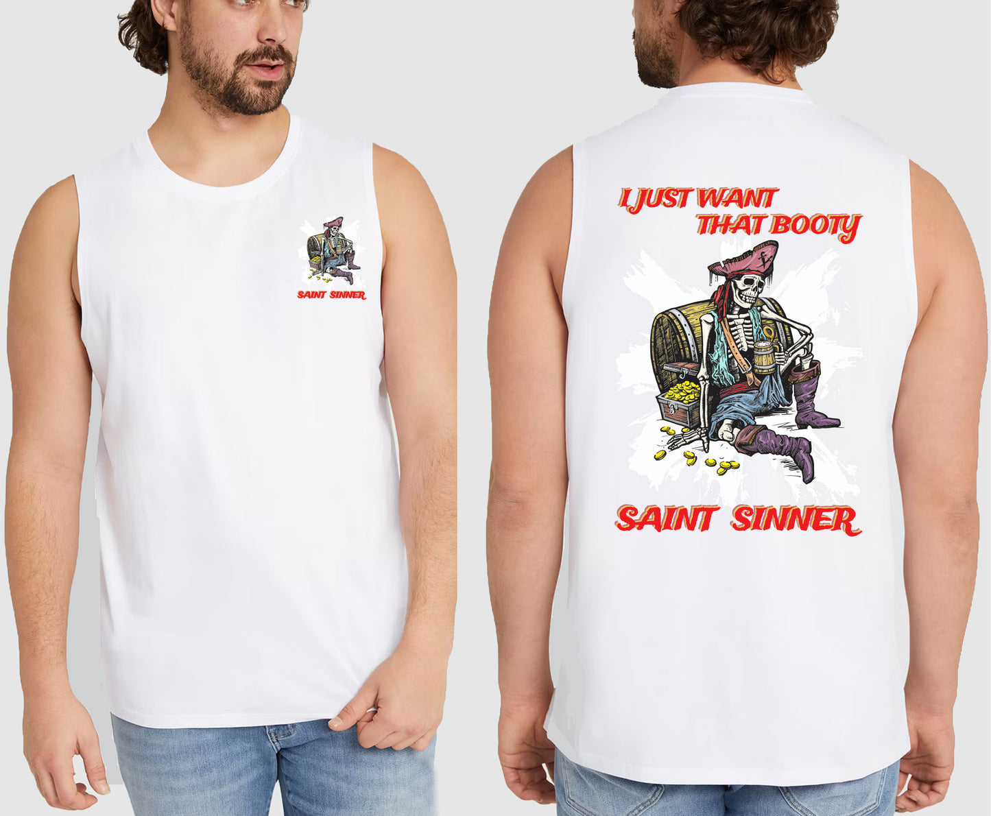 WANT THAT BOOTY KING SIZE MUSCLE TEE | SAINT SINNER STREETWEAR