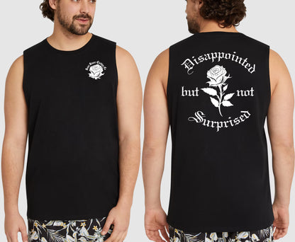 DISAPPOINTED BUT NOT SURPRISED KING SIZE MUSCLE TEE | SAINT SINNER STREETWEAR