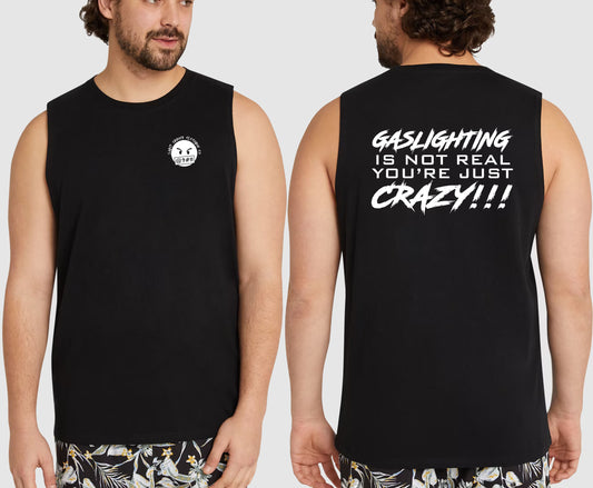 GASLIGHTING KING SIZE MUSCLE TEE | SAINT SINNER STREETWEAR