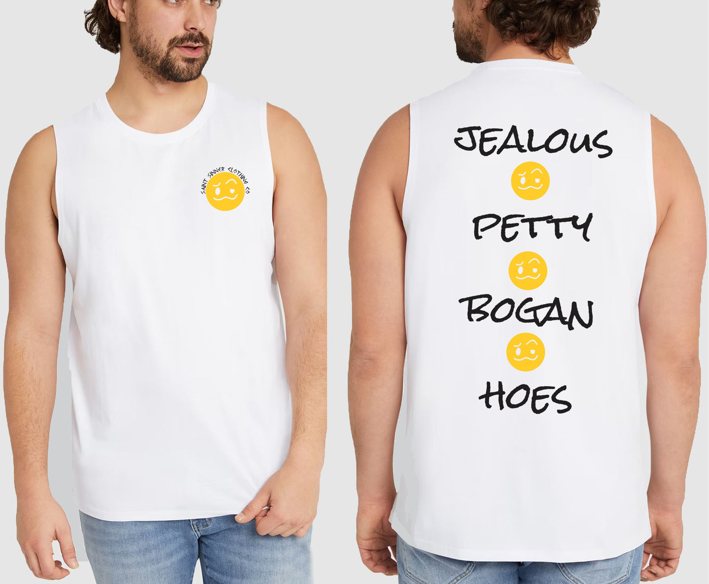 JEALOUS PETTY HOES KING SIZE MUSCLE TEE | SAINT SINNER STREETWEAR