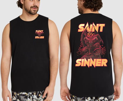 LUCIFER KING SIZE MUSCLE TEE | SAINT SINNER STREETWEAR