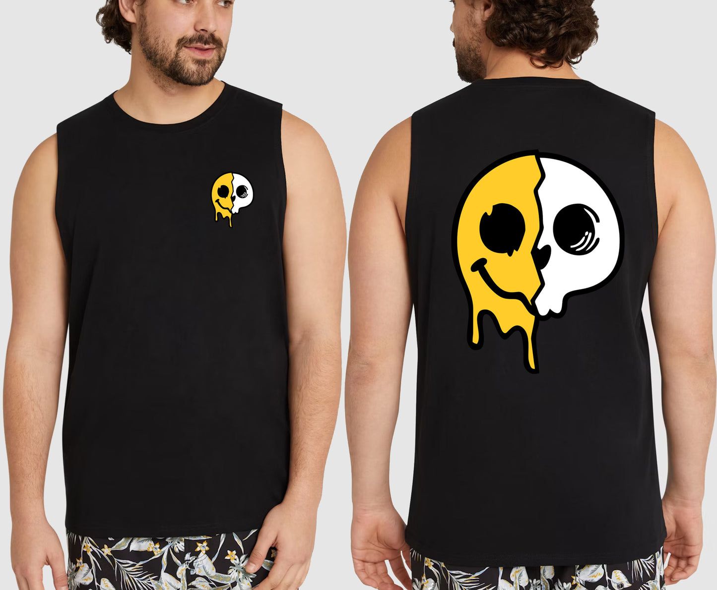 MELTING SKULL KING SIZE MUSCLE TEE | SAINT SINNER STREETWEAR