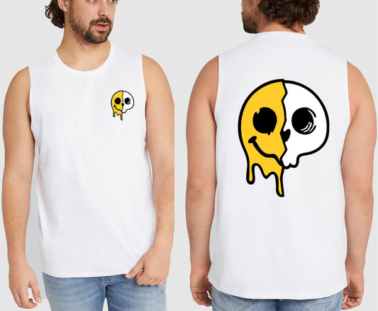 MELTING SKULL KING SIZE MUSCLE TEE | SAINT SINNER STREETWEAR