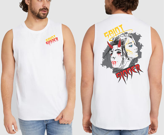 SAINT SINNER FACES KING SIZE MUSCLE TEE | SAINT SINNER STREETWEAR