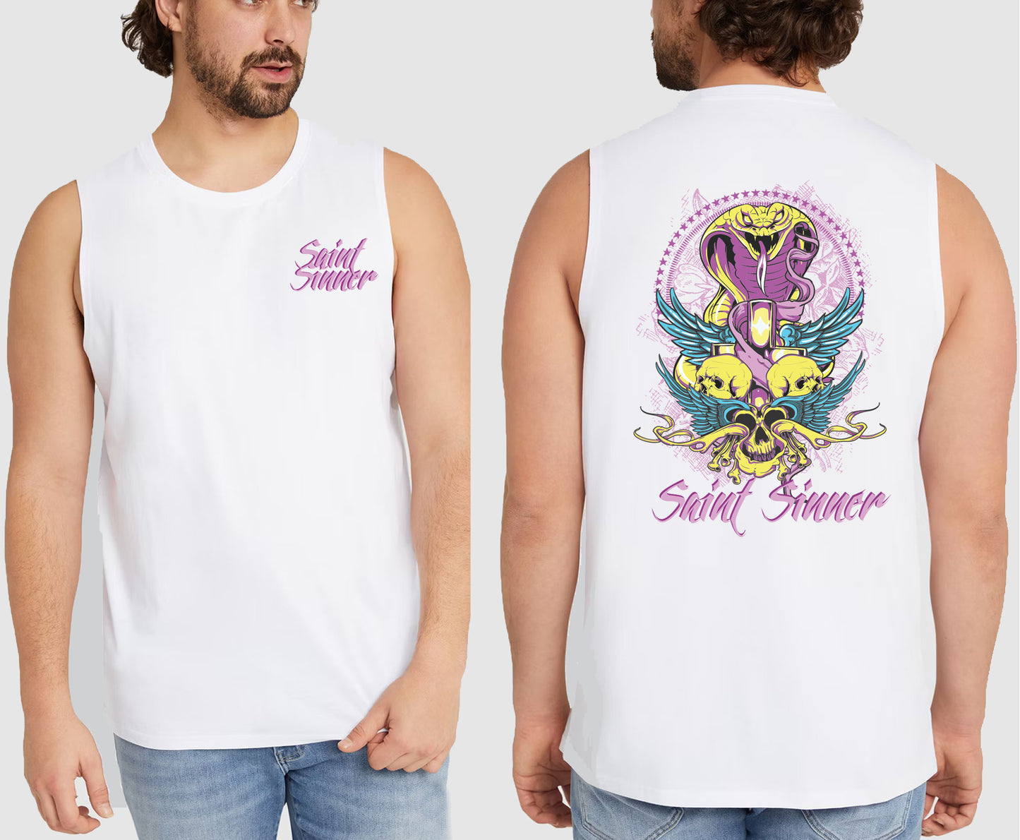 SERPENT KING SIZE MUSCLE TEE | SAINT SINNER STREETWEAR