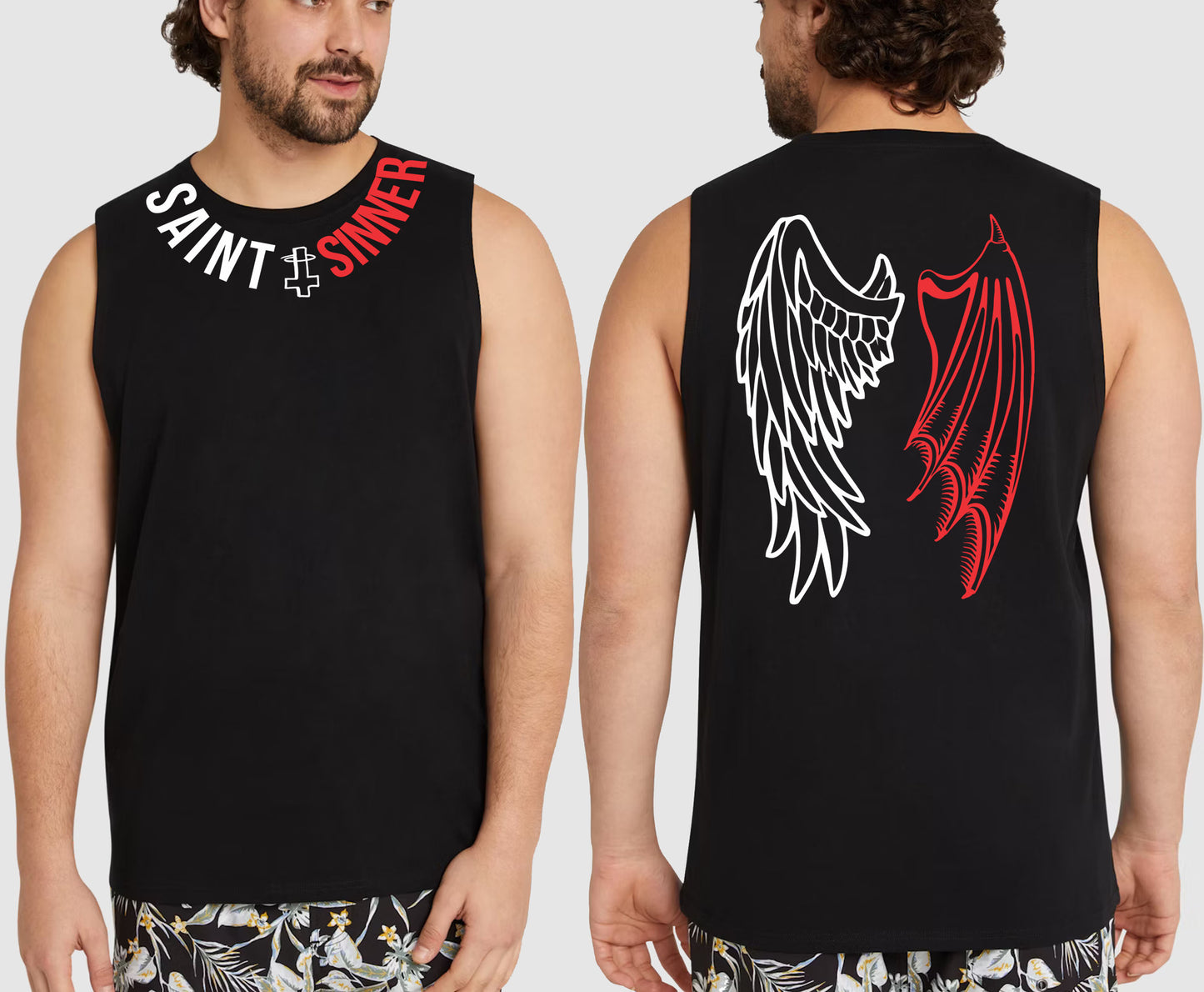 WINGS KING SIZE MUSCLE TEE | SAINT SINNER STREETWEAR