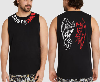WINGS KING SIZE MUSCLE TEE | SAINT SINNER STREETWEAR