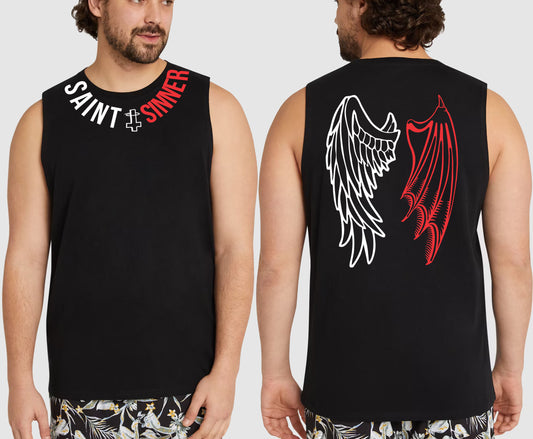WINGS KING SIZE MUSCLE TEE | SAINT SINNER STREETWEAR