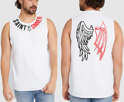 WINGS KING SIZE MUSCLE TEE | SAINT SINNER STREETWEAR