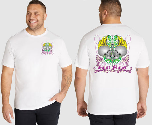 2 SKULLS KING SIZE T-SHIRT | SAINT SINNER STREETWEAR