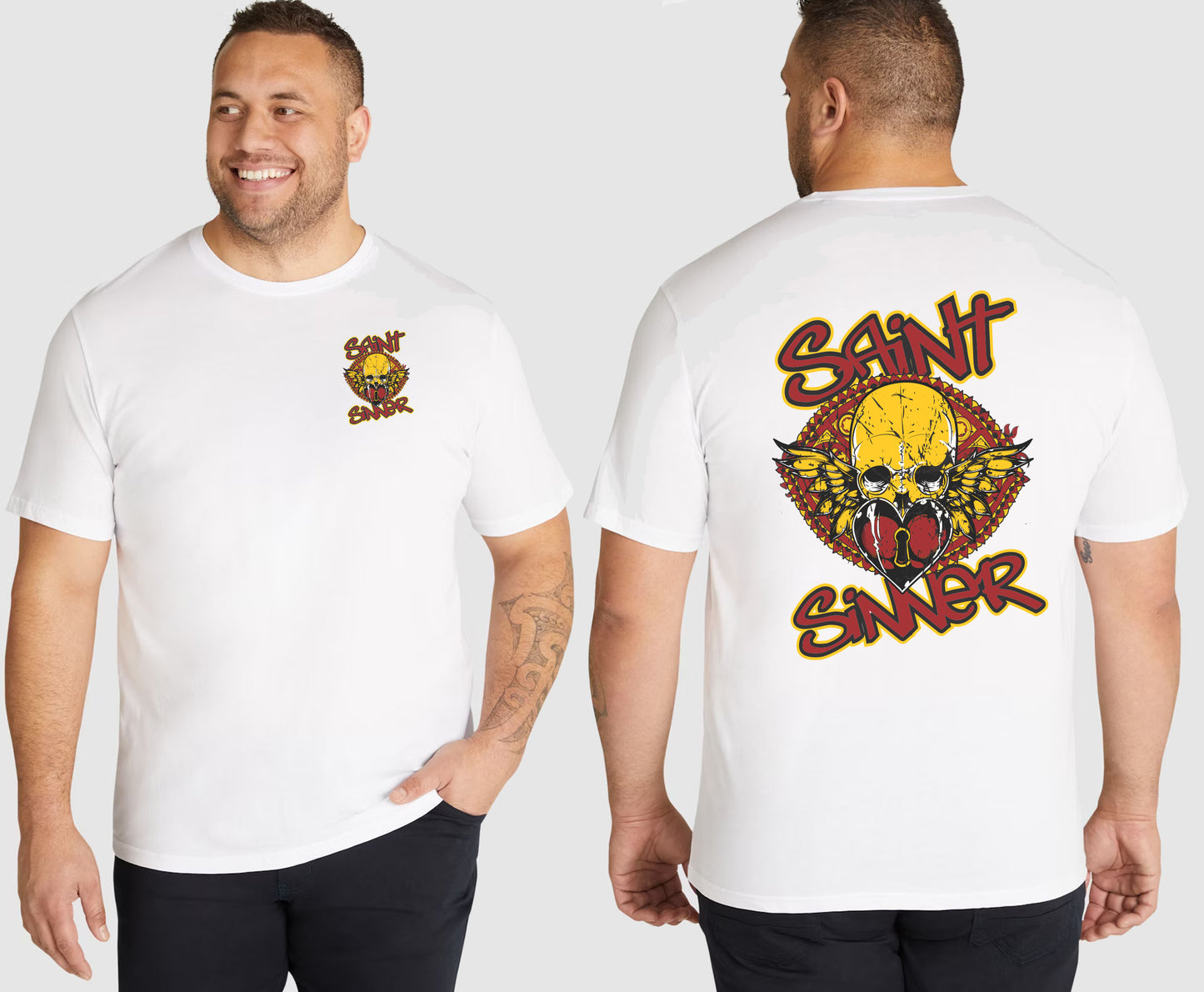 BUTTERFLY SKULL KING SIZE T-SHIRT | SAINT SINNER STREETWEAR