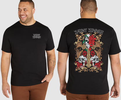 SKULL CROSS KING SIZE T-SHIRT | SAINT SINNER STREETWEAR