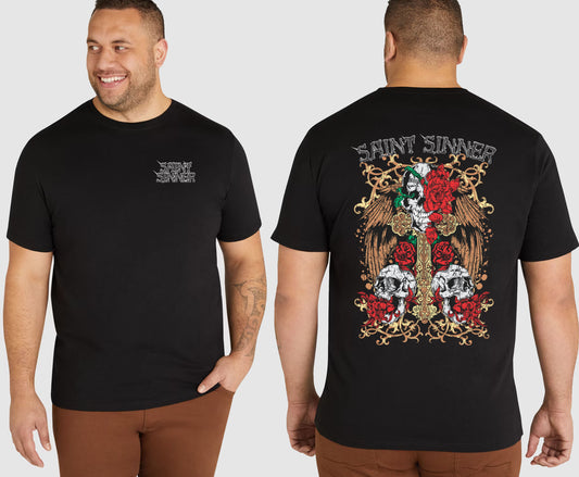 SKULL CROSS KING SIZE T-SHIRT | SAINT SINNER STREETWEAR