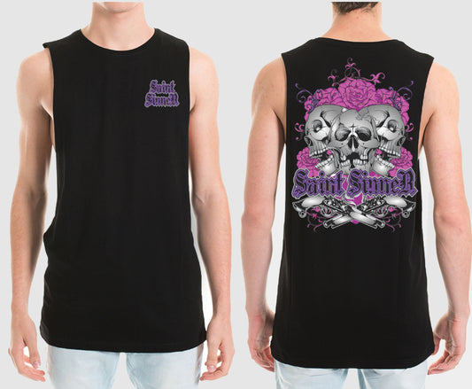 2 GUNS MUSCLE TEE | SAINT SINNER STREETWEAR
