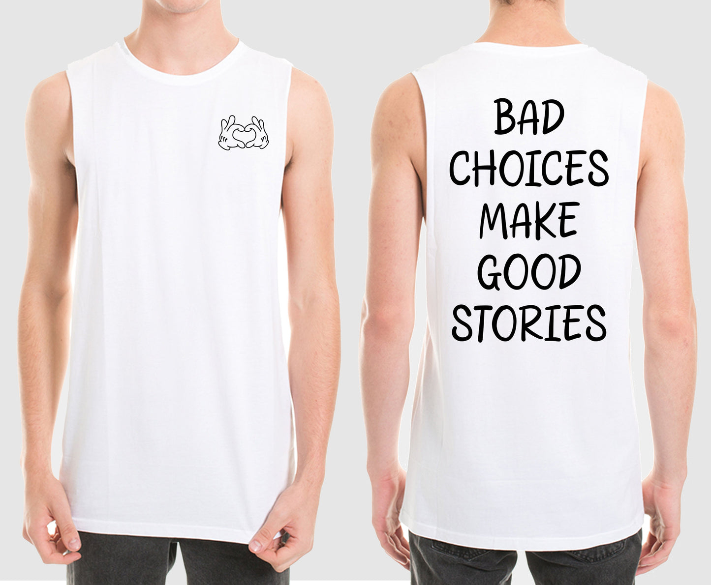 BAD CHOICES MUSCLE TEE | SAINT SINNER STREETWEAR
