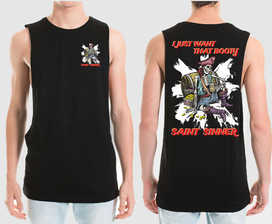 WANT THAT BOOTY MUSCLE TEE | SAINT SINNER STREETWEAR
