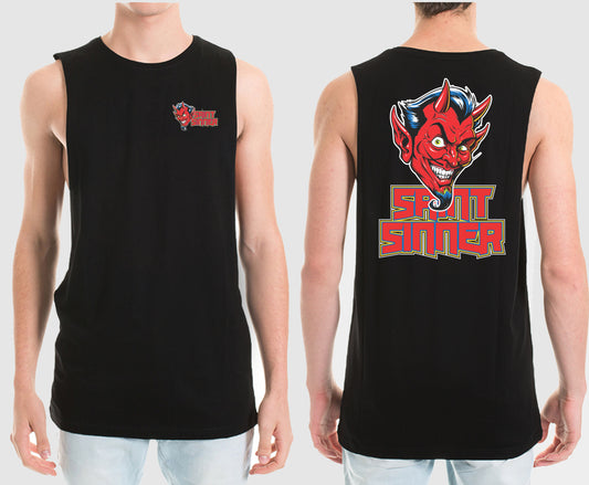 DEVIL FACE MUSCLE TEE | SAINT SINNER STREETWEAR