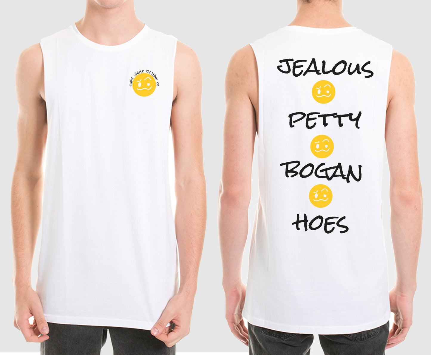 JEALOUS PETTY HOES MUSCLE TEE | SAINT SINNER STREETWEAR