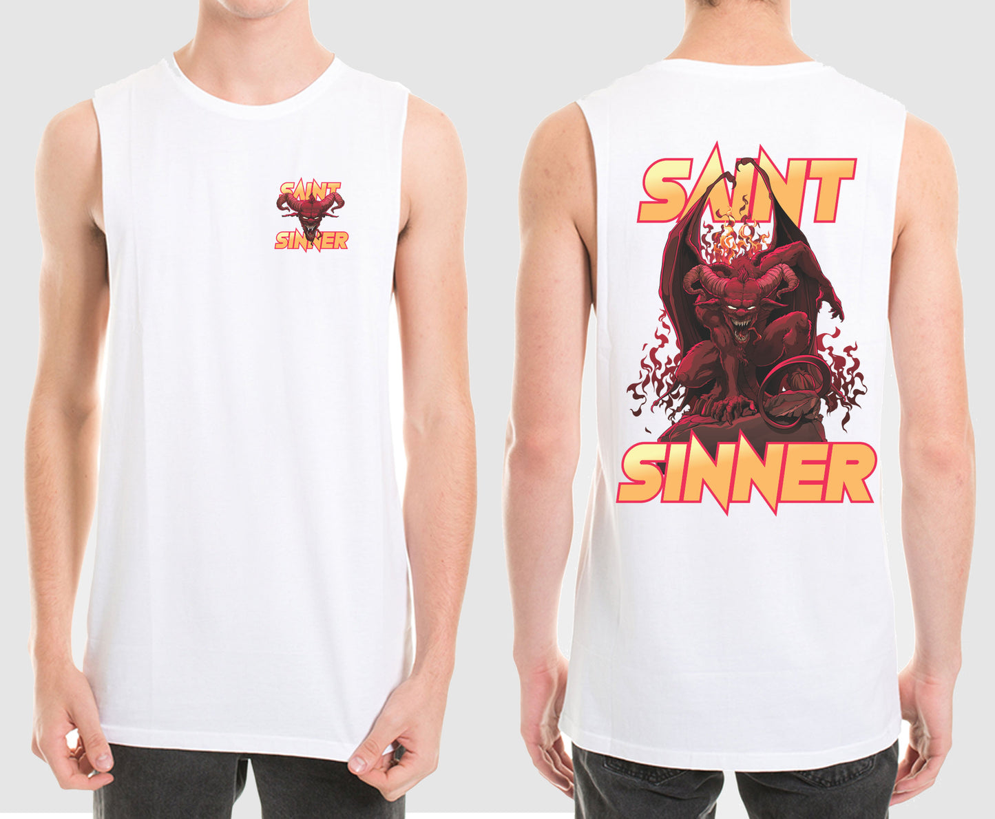 LUCIFER MUSCLE TEE | SAINT SINNER STREETWEAR