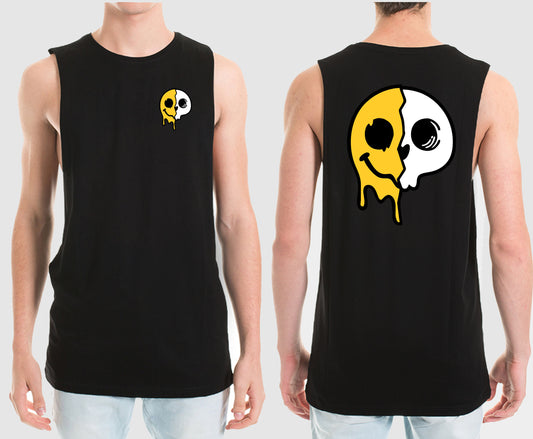 MELTING SKULL MUSCLE TEE | SAINT SINNER STREETWEAR