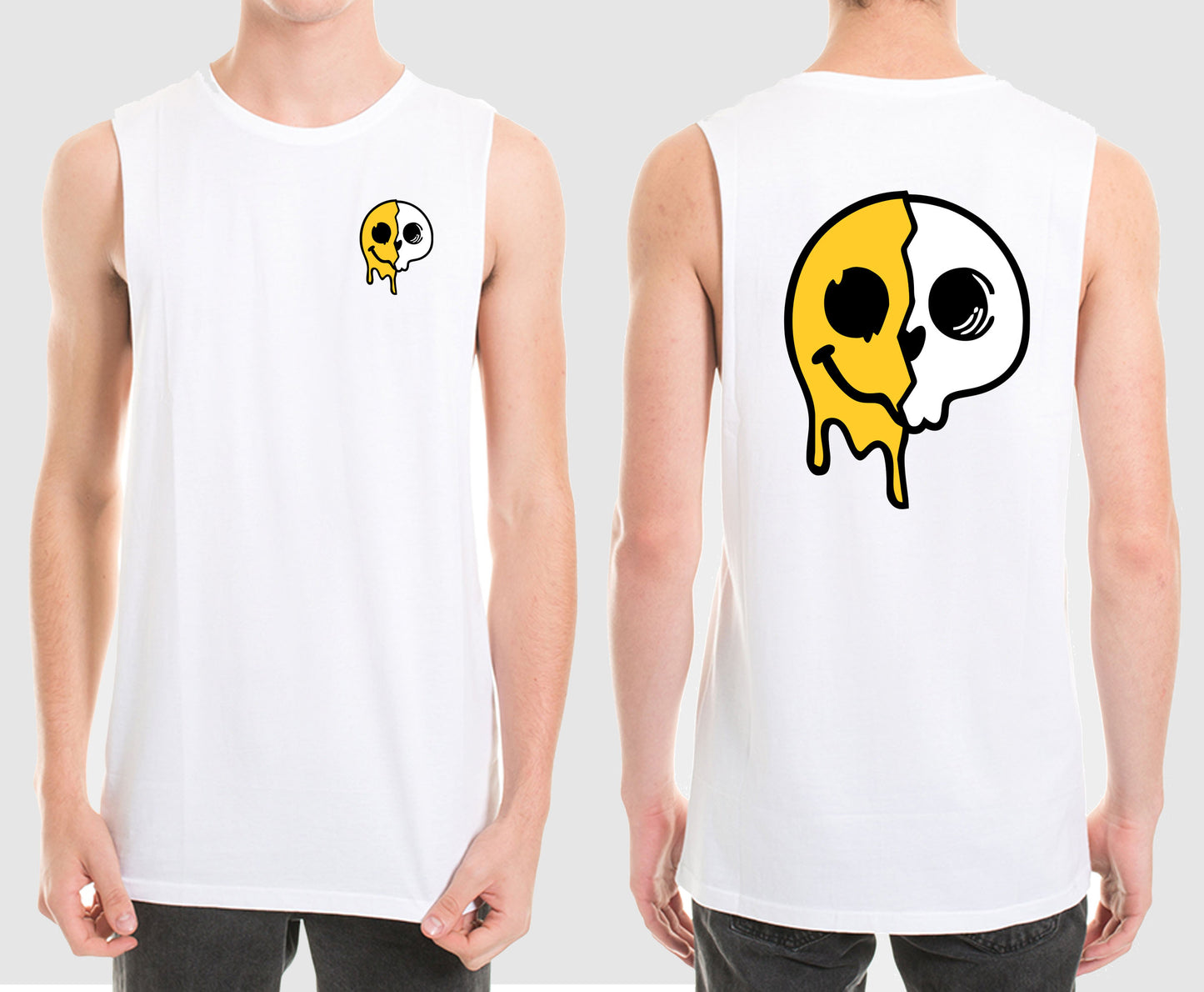MELTING SKULL MUSCLE TEE | SAINT SINNER STREETWEAR