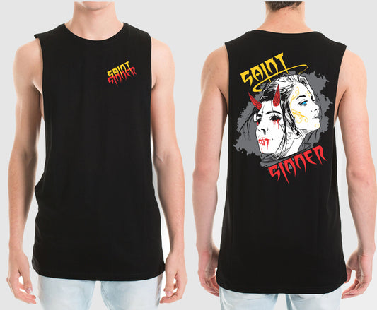 SAINT SINNER FACES MUSCLE TEE | SAINT SINNER STREETWEAR