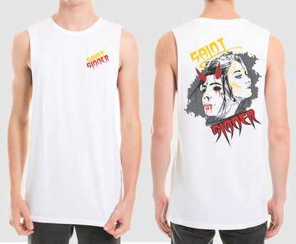 SAINT SINNER FACES MUSCLE TEE | SAINT SINNER STREETWEAR