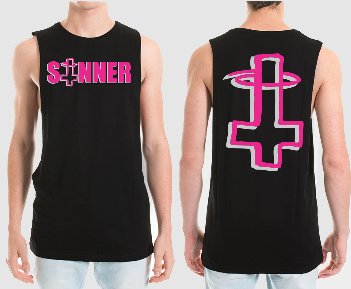SINNER MUSCLE TEE | SAINT SINNER STREETWEAR