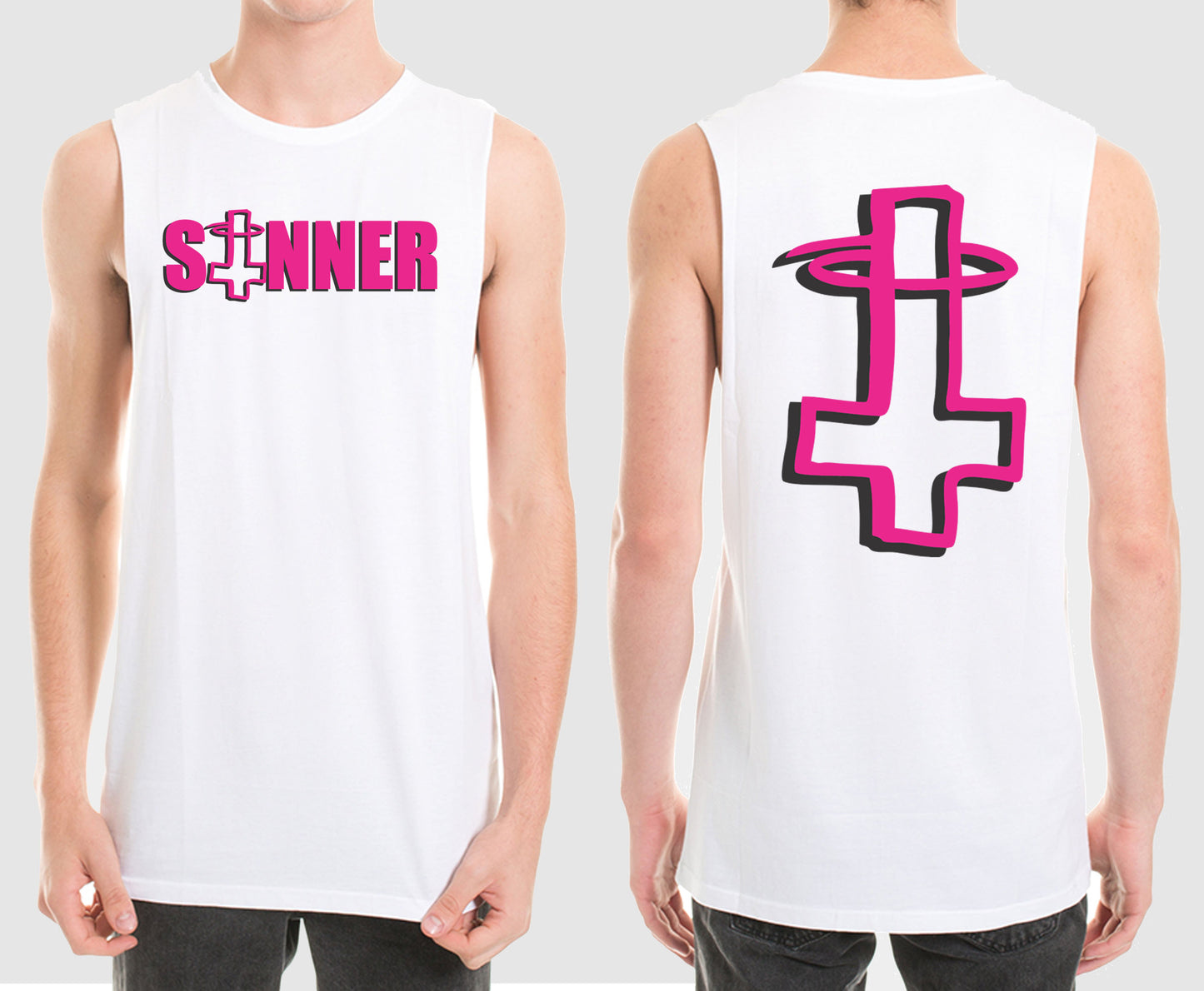 SINNER MUSCLE TEE | SAINT SINNER STREETWEAR