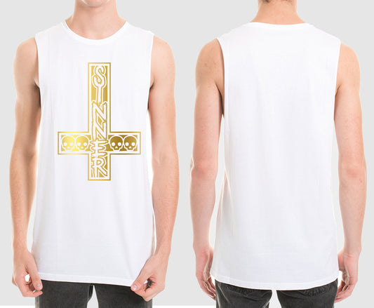 SINNER CROSS MUSCLE TEE | SAINT SINNER STREETWEAR