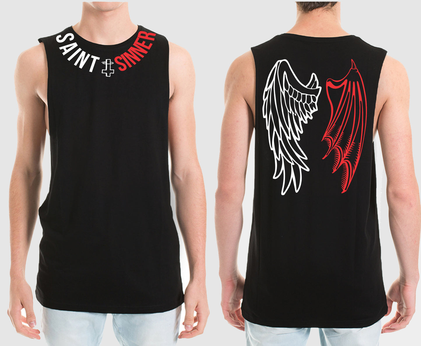 WINGS MUSCLE TEE | SAINT SINNER STREETWEAR