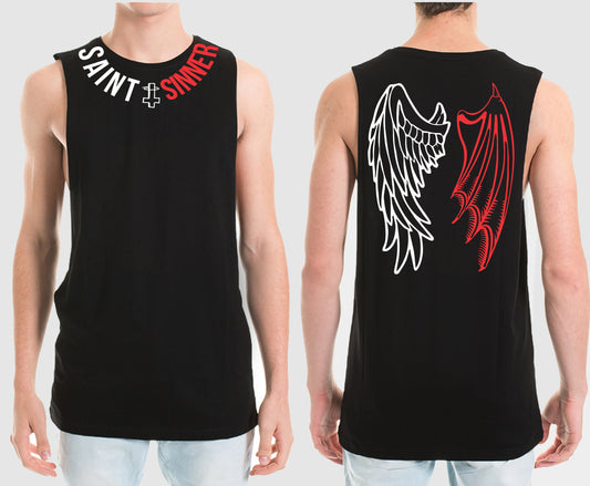 WINGS MUSCLE TEE | SAINT SINNER STREETWEAR