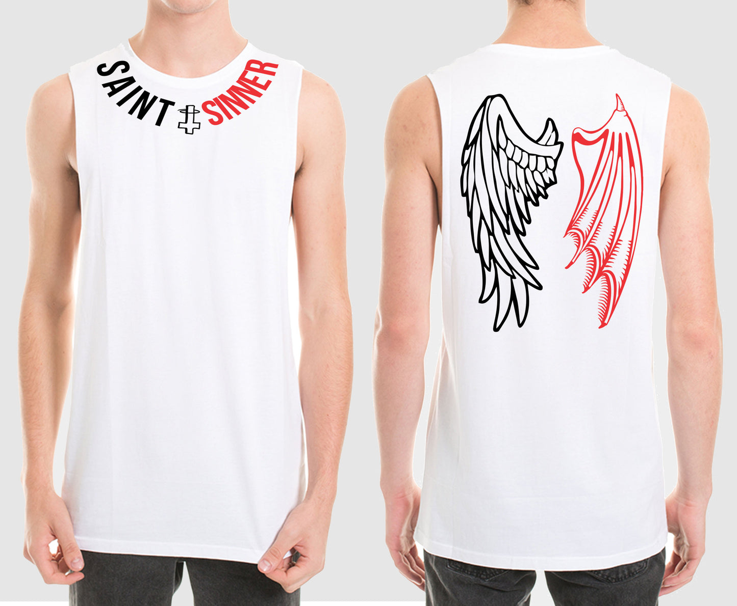 WINGS MUSCLE TEE | SAINT SINNER STREETWEAR